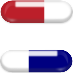 Red and Blue Pharmaceutical Capsules | Medical Imaging