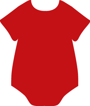 Red Baby Onesie Icon - Free Vector Graphic for Infant Apparel Design