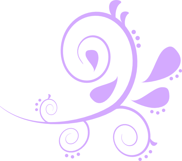 Lilac Simple Swirl Clip Art 