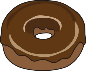 Chocolate Glazed Donut Illustration - Sweet Treat Clipart