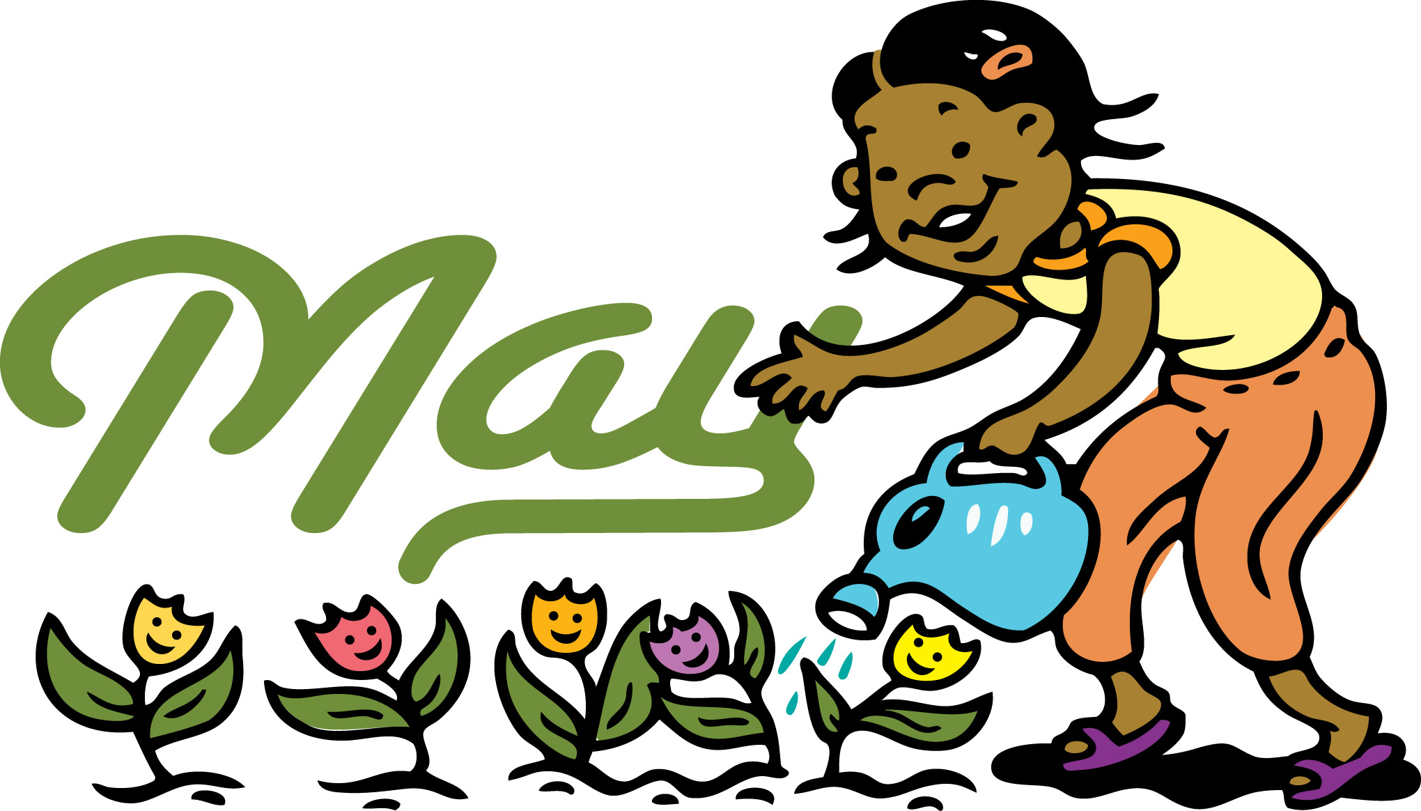 May this month. May month. May Clipart. May month PNG Clipart. May month cartoon.