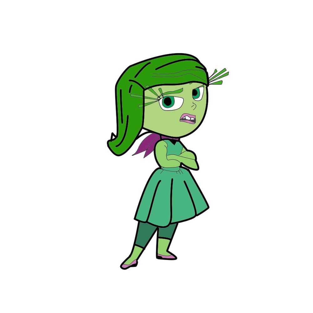 Drawing inside out disgust clipart 