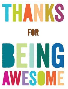 Thanks for Being Awesome - Gratitude Card & Printable Design