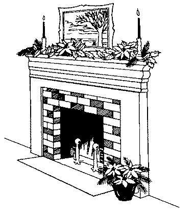 Fireplaces clip art image 