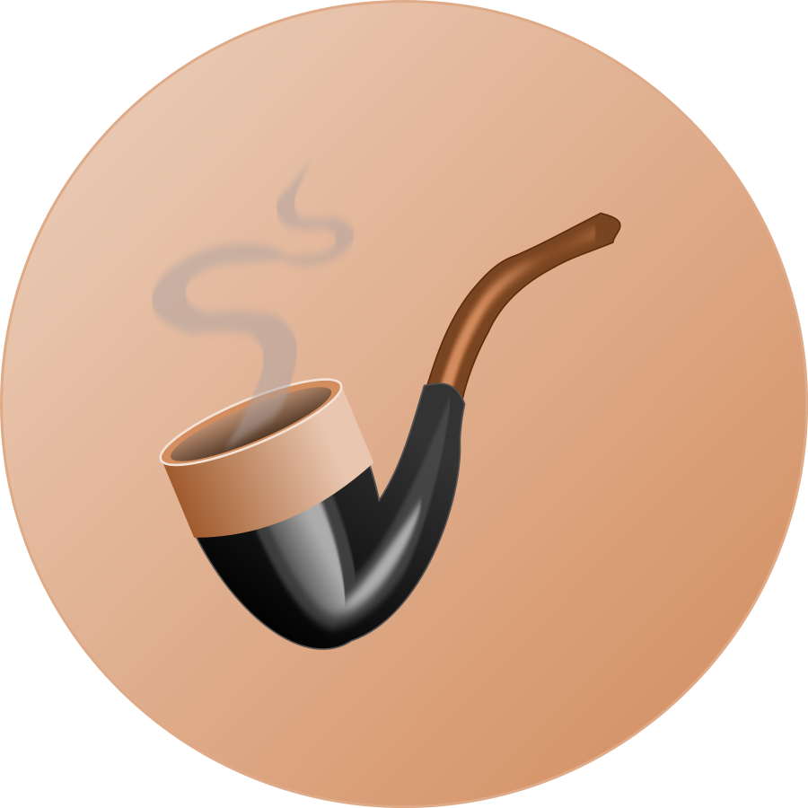 Vintage Smoking Pipe Illustration - Classic Tobacco Pipe Icon