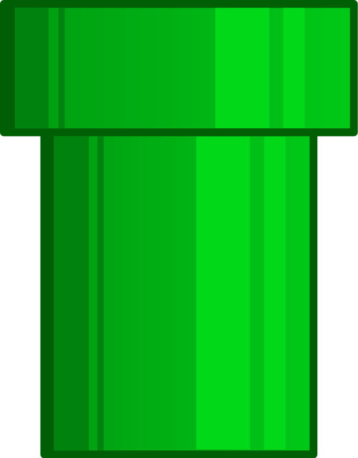 Green Warp Pipe Icon - Retro Gaming Graphic Asset
