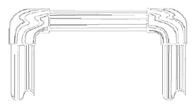 U-Shaped Metal Handle Design - Engineering Diagram & Specifications