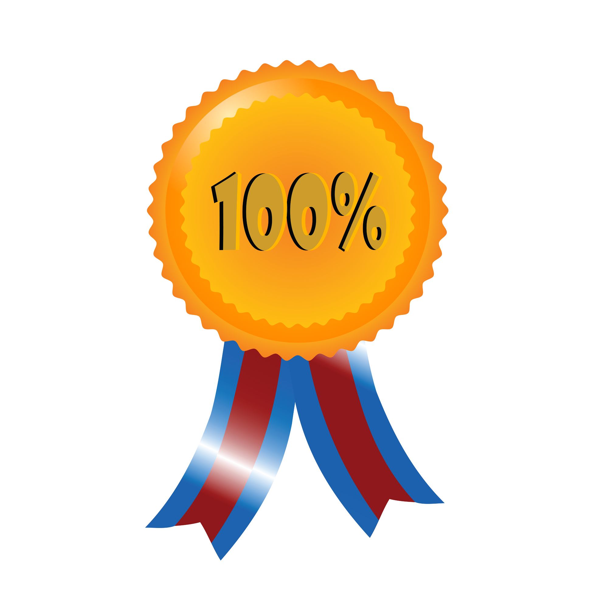 100% Satisfaction Guarantee Badge - Premium Quality Seal