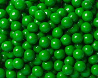 Bright Green Candy Beads - Vibrant, Glossy Sweets for Baking & Decorations