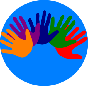 Diversity and Inclusion Symbol - Colorful Handprints in Unity Circle