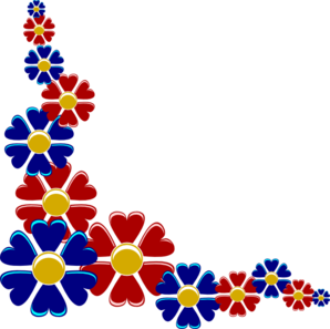 Flower Corner Decoration Clip Art 