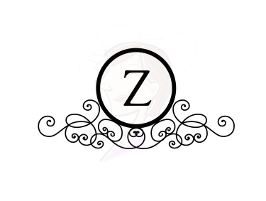 Monogram Letter Z Design - Ornate Scrollwork Logo Element