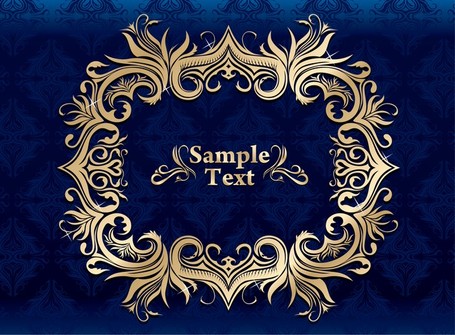 Elegant Gold Filigree Frame Template - Royal Decorative Border Design