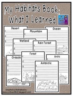 My Habitats Book - Printable Learning Worksheet for Kids
