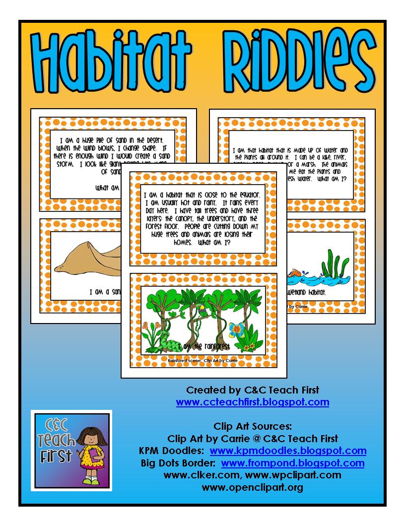 Habitat Riddles - Fun Educational Activity for Kids | C&C Teach First