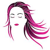 Vibrant Hair Art Illustration - Beauty & Salon Design Inspiration