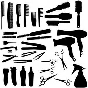 Hair Styling Tools Silhouette Collection - Professional Salon Equipment Icons