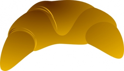 Croissant clip art Free Vector 