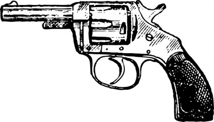 Revolver, vector graphics 