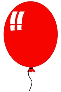 Red balloon with two white exclamation marks, symbolizing urgency or alert.