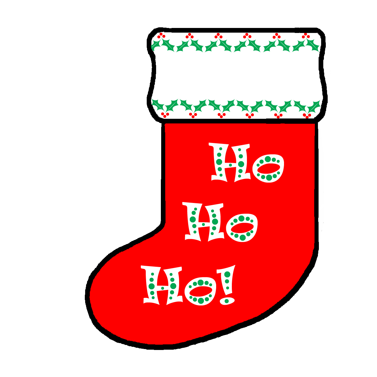 Printable Christmas Stockings Clipart