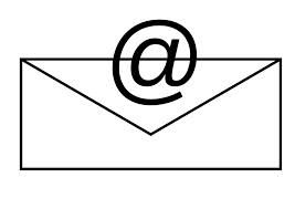 Envelope icon with an @ symbol, representing email communication.