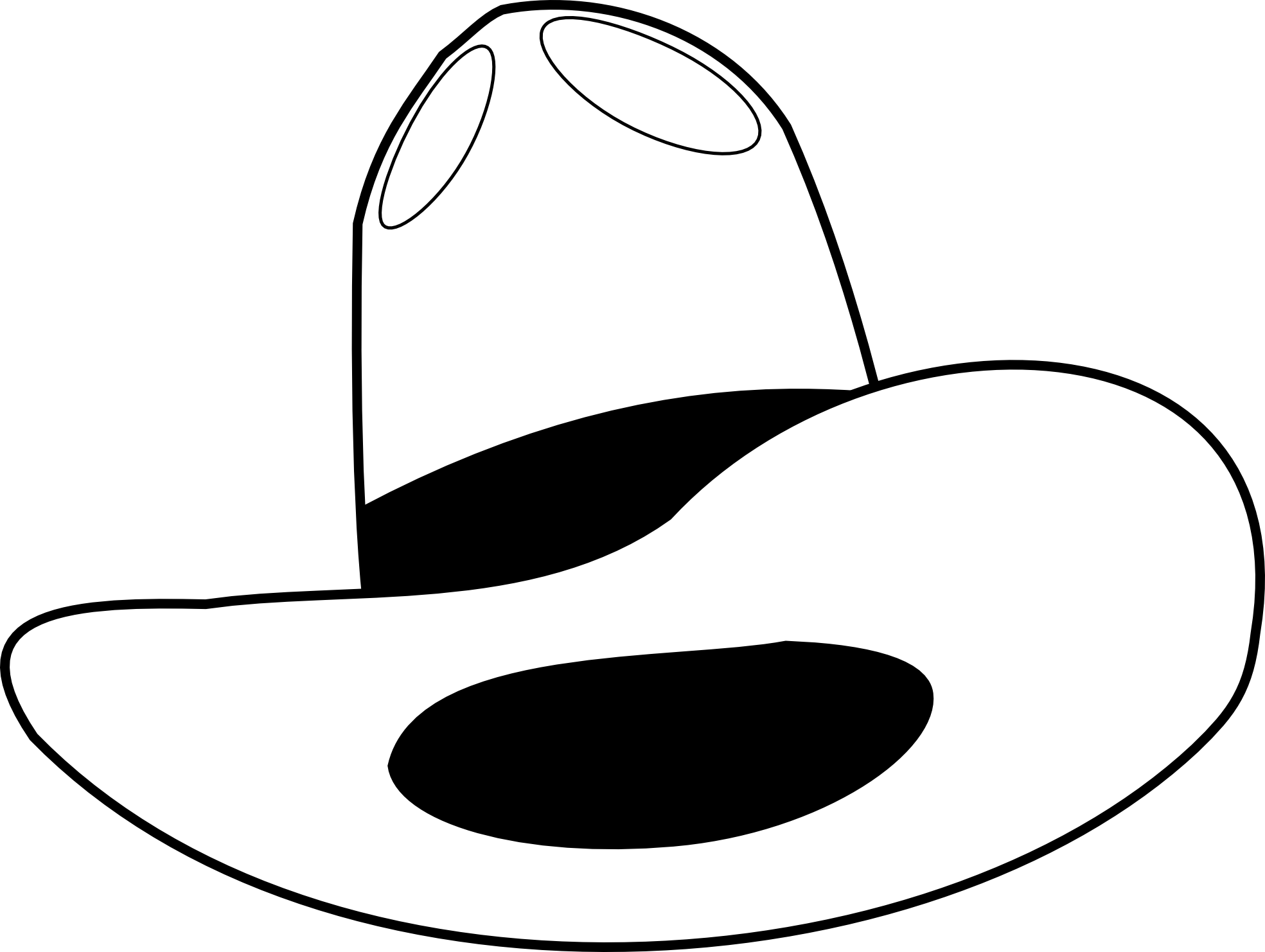 Cowboy hat ten gallon hat clipart free clip art image 