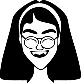 Friendly Cartoon Woman with Glasses - Illustration for Websites & Apps