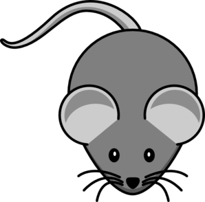 Simple Mouse Dark Grey Clip Art