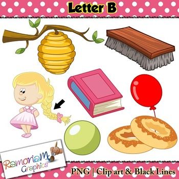 Letter B Clip Art Collection for Early Learning & Teaching Resources