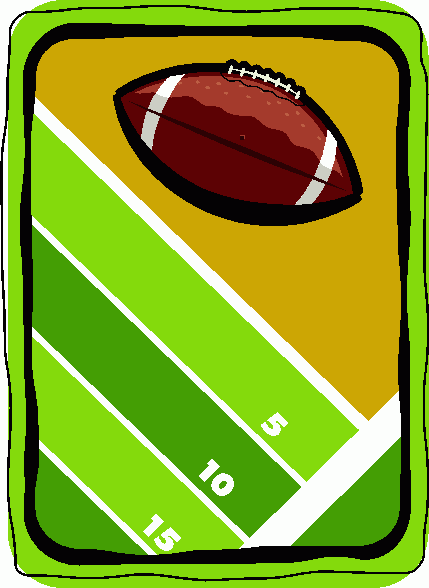 American Football on Field Yard Lines - Illustrative Graphic