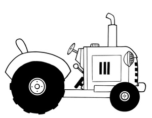 Classic Tractor Illustration - Free Vector Clipart for Agricultural Content