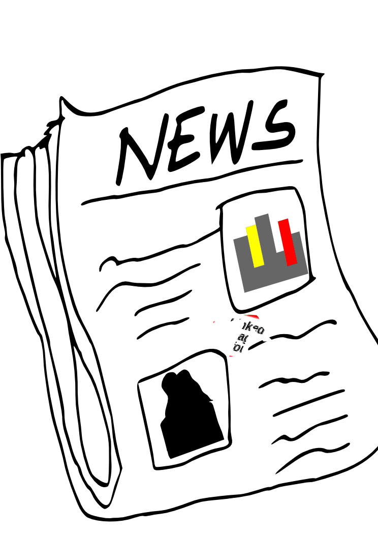 Newspaper clip art recreation entertainment reading material image