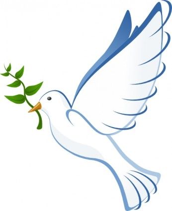 White dove in flight holding an olive branch, symbolizing peace and hope.