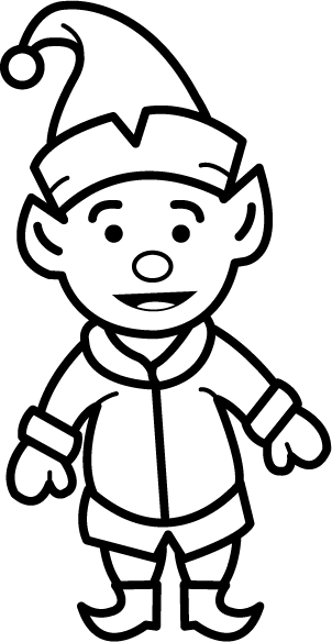 Printable Elf Coloring Page for Kids - Free Download