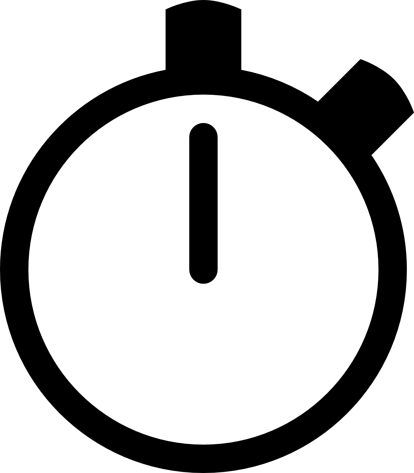 Stopwatch Icon - Free Vector Graphic for Timers, Fitness, and Productivity Sites