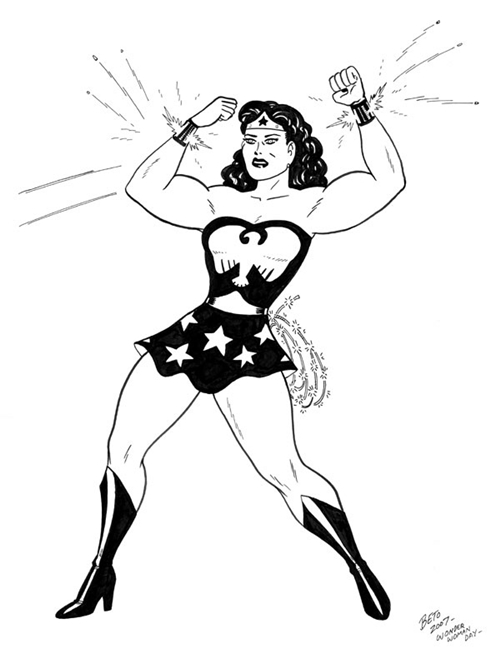 Black Wonder Woman Clipart