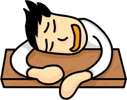 Man Sleeping at Desk - Illustration of Exhaustion or Burnout