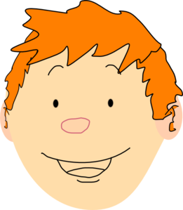 Smiley Faced Ginger Boy Clip Art 