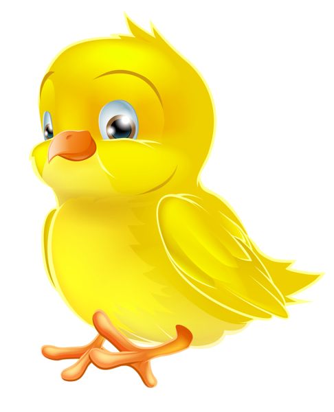 Painted Yellow Easter Chick PNG Clipart Picture 