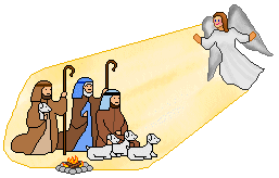 angels and shepherds clipart