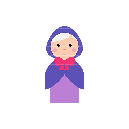 Grandma Illustration - Cute Elderly Character for Kids’ Content