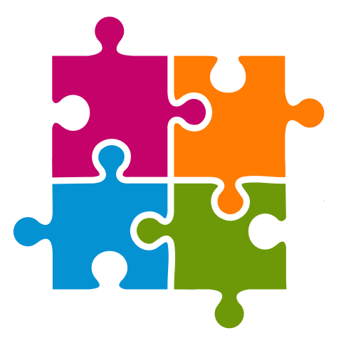 Teamwork and Collaboration Concept Image - Colorful Puzzle Pieces