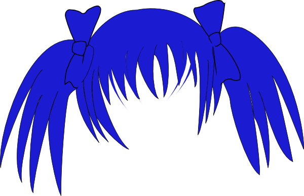 Anime girl with blue hair PNG - wide 8