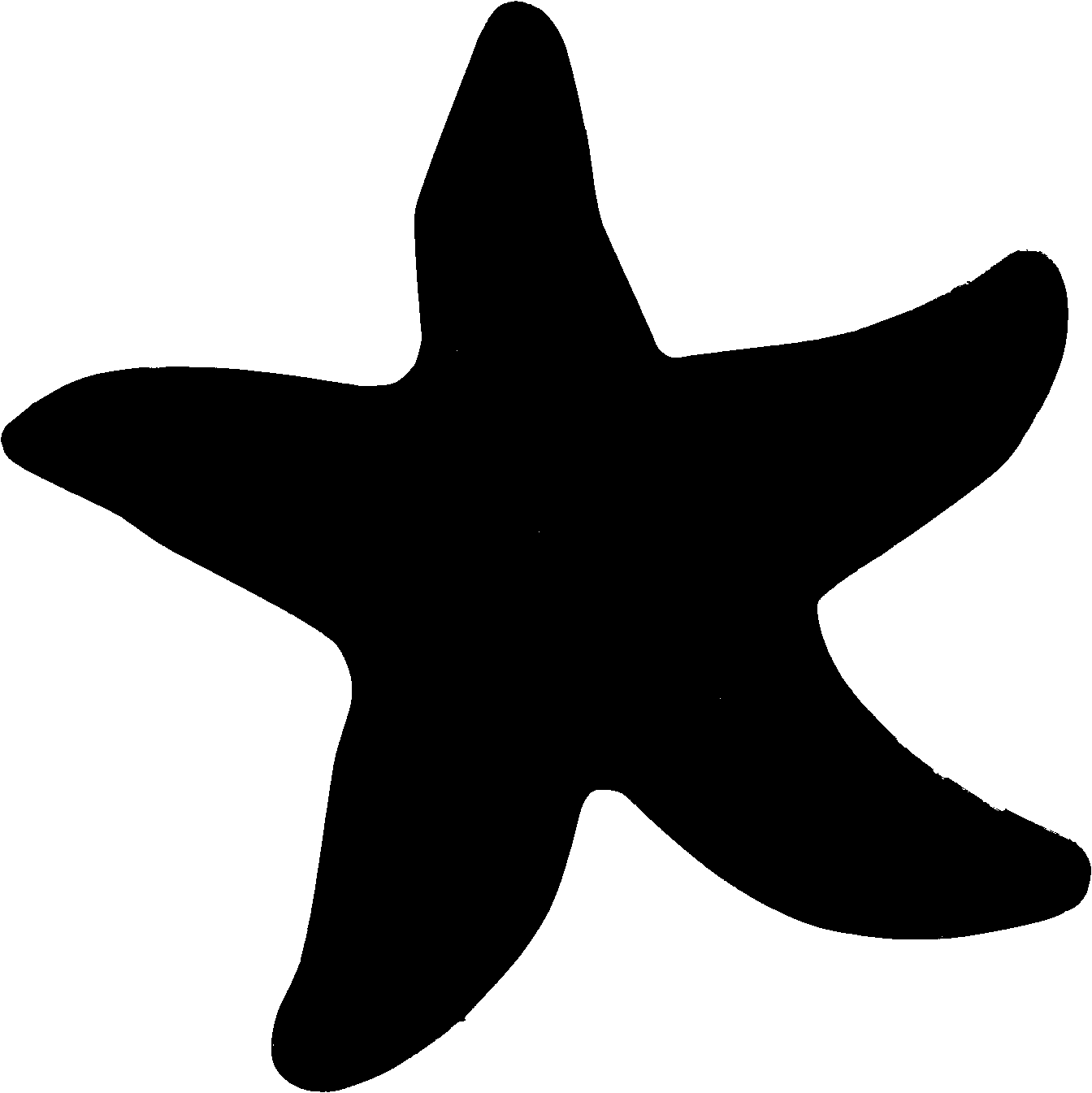 Starfish Black Clipart 