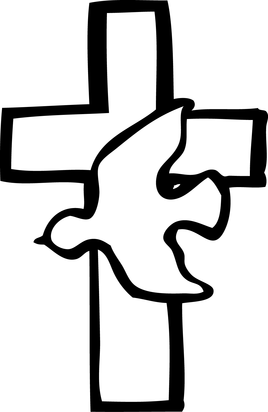 Dove and Cross Symbol - Holy Spirit in Christianity
