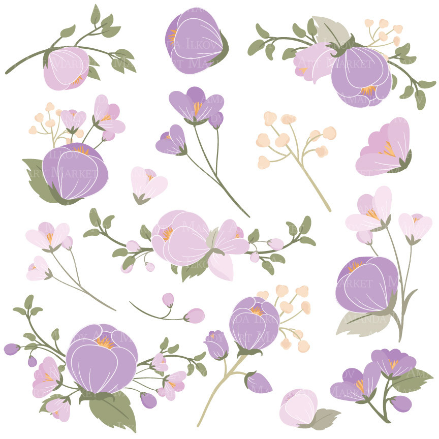 lavender flowers clip art printable - Clip Art Library