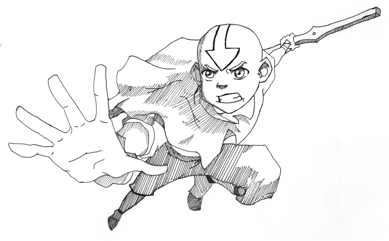 How to draw Aang / Avatar: The Last Airbender / Anime Drawing / Pencil  Drawing - YouTube