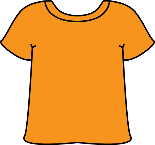 Solid orange short-sleeve t-shirt with crew neck and clean silhouette on black background.