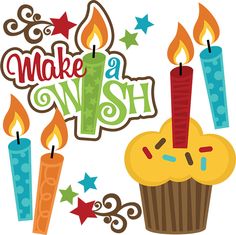 Make a Wish Birthday Graphic - Festive Celebration Clipart